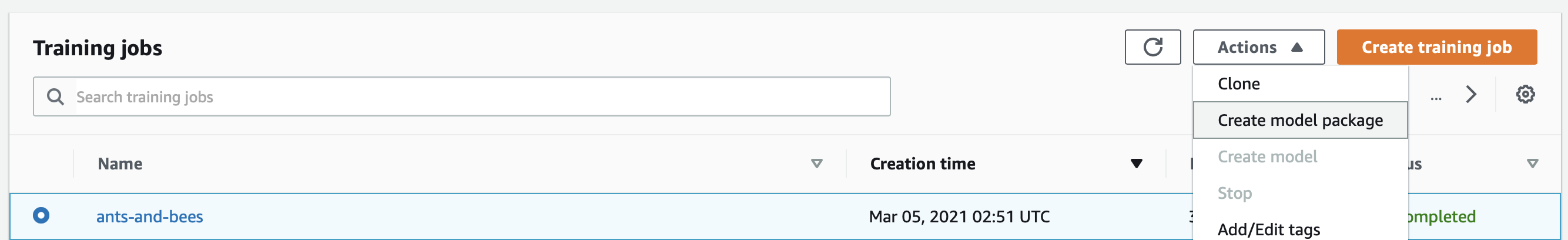 Create model package